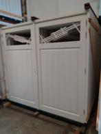 Hardhout kozijn met dubbele garage deuren, Doe-het-zelf en Verbouw, Nieuw, 215 cm of meer, Ophalen of Verzenden, 120 cm of meer