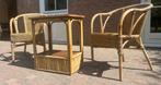 Rotan tuinsetje stoelen tafel, Ophalen, Gebruikt