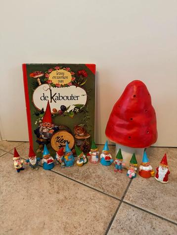 David Kabouter 12 Poppetjes Boek Paddenstoel Rien Poortvliet beschikbaar voor biedingen