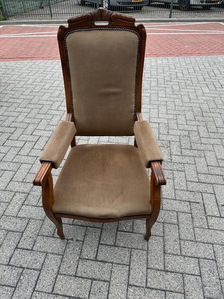 Antieke Oude Opa Stoel, Antiek en Kunst, Antiek | Meubels | Stoelen en Banken, Ophalen