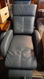 Groene Lederen Relaxstoelen (2 stuks), Ophalen, Gebruikt, Leer, 75 tot 100 cm