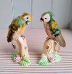 Prachtig! Vintage set 2x vogel porselein met veren, Antiek en Kunst, Curiosa en Brocante, Ophalen of Verzenden