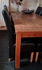 Teakhouten Eettafel 200x90 cm met Laden, Huis en Inrichting, Tafels | Eettafels, Ophalen, Gebruikt