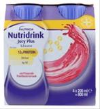 Nutridrink JucyPlus 40 Fesjes 200 ML Verfrissende Frambozen, Ophalen of Verzenden
