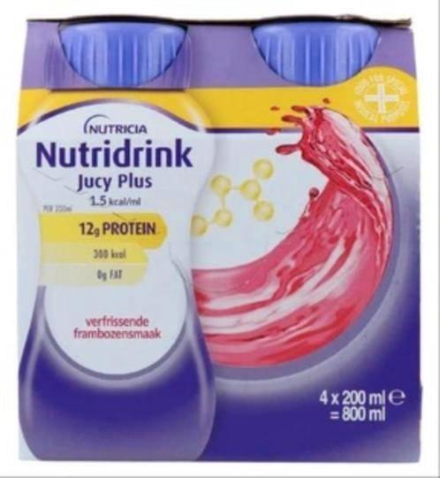 Nutridrink JucyPlus 40 Fesjes 200 ML Verfrissende Frambozen, Diversen, Levensmiddelen, Ophalen of Verzenden