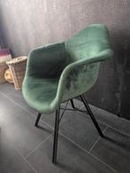 VELVET groene kuipstoelen, 2 stuks., Huis en Inrichting, Stoelen, Ophalen, Overige kleuren, Zo goed als nieuw, Stof