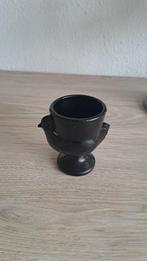 Vintage Luminarc Zwart Melkglas Eierdop Kip, Antiek en Kunst, Ophalen of Verzenden