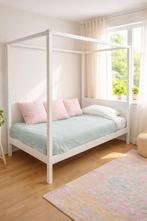 Hemelbed Julia van NOUS Living (90 x 200 cm), Huis en Inrichting, Slaapkamer | Bedden, Ophalen, 90 cm, Eenpersoons, Wit