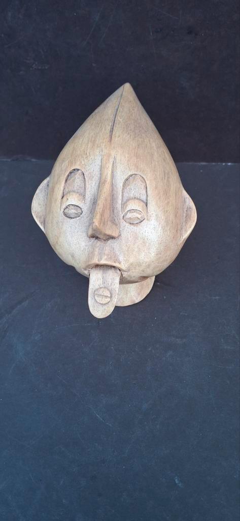 Millennium Gaper Houten Beeld, Antiek en Kunst, Kunst | Beelden en Houtsnijwerken, Ophalen of Verzenden