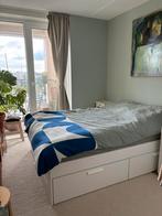 Ikea bed - Brimnes (met lattenbodems) - 140x200, Ophalen, Wit, Tweepersoons, 140 cm