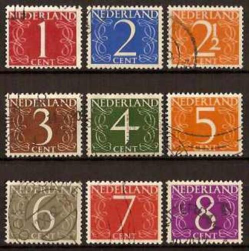 Nederland NVPH nr 460/8 gestempeld Cijfer 1946-57, Postzegels en Munten, Postzegels | Nederland, Gestempeld, Na 1940, Verzenden
