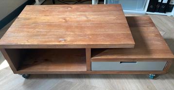 Salontafel, hout walnoot-grijs