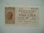1110. Italië, 1 lira 1944 UNC Italia., Postzegels en Munten, Bankbiljetten | Europa | Niet-Eurobiljetten, Verzenden, Italië, Los biljet