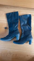 Zwarte leren dameslaarzen maat 41, Ophalen of Verzenden, Gedragen, Zwart, Hoge laarzen