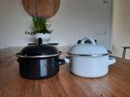 Twee kleine stoofpannetjes pannen stoof kook samen, Huis en Inrichting, Ophalen of Verzenden, Zo goed als nieuw