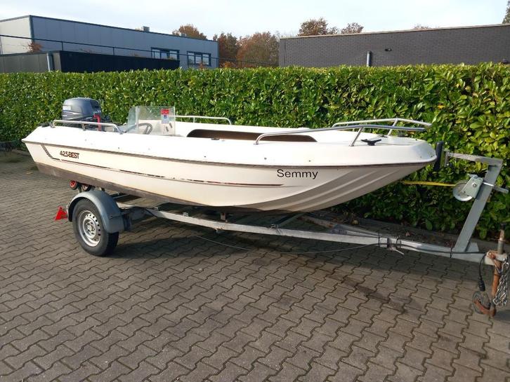 BEST 425 CONSOLE BOOT +TRAILER+9.9 PK 4 TAKT INRUIL MOGELIJK, Watersport en Boten, Vis- en Consoleboten, Nieuw, Tot 10 pk, 6 meter of meer