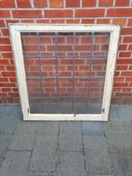 2 Glas in lood met kozijn 82*84 en 123x84, Doe-het-zelf en Verbouw, Glas en Ramen, Ophalen of Verzenden, Gebruikt