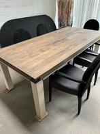 Robuuste landelijke eettafel, Huis en Inrichting, Tafels | Eettafels, Ophalen, Gebruikt, Eikenhout, 50 tot 100 cm