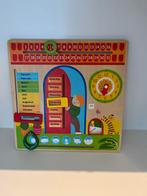 Houten educatief speelbord - Kalender & Klok, Ophalen of Verzenden, Zo goed als nieuw, Taal en Lezen