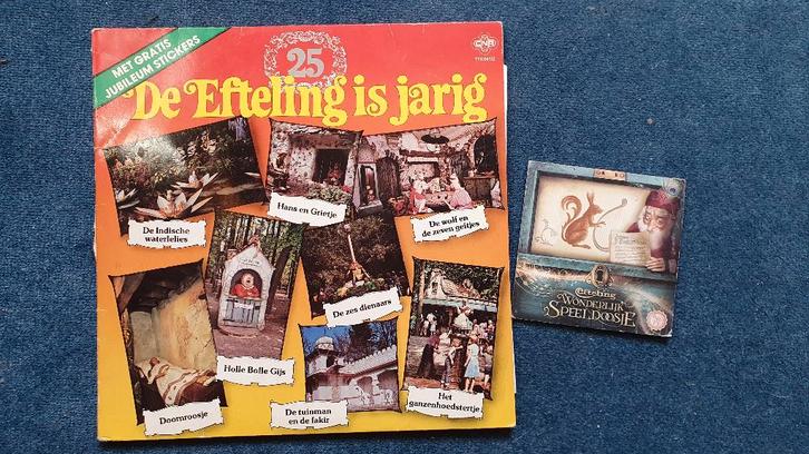 Efteling dubbel LP's 25 jaar en CD wonderlijk speeldoosje, Verzamelen, Efteling, Gebruikt, Overige typen, Ophalen of Verzenden