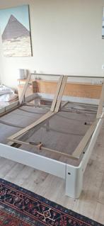 Auping Auronde 160 200 bedframe met 2 spiraalbodems, Ophalen, Wit, Tweepersoons, 160 cm