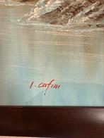 Schilderij van I. Cafiai - Riviergezicht, Ophalen, Zo goed als nieuw, Schilderij, 75 tot 100 cm