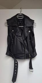 Als NIEUW zwart leder look biker gilet Vero Moda - XS, Kleding | Dames, Bodywarmers, Vero Moda, Zwart, Ophalen of Verzenden, Zo goed als nieuw