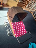 Vintage Rotan Kinderwagen met Roze Bekleding, Kinderen en Baby's, Speelgoed | Poppen, Ophalen, Gebruikt