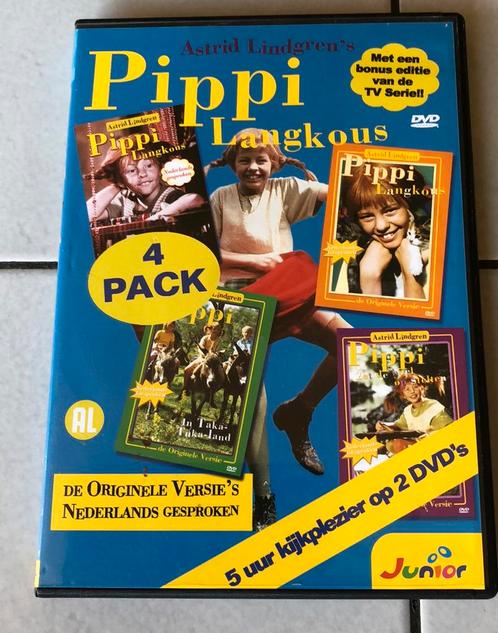 Dubbel dvd box pippi langkous, Cd's en Dvd's, Dvd's | Kinderen en Jeugd, Zo goed als nieuw, Film, Avontuur, Boxset, Alle leeftijden