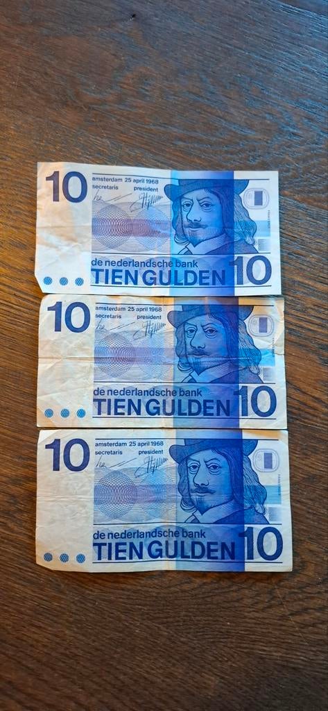 Ruilen 3 tientjes tegen een 25 gulden briefje +5 gulden, Ophalen, 25 gulden