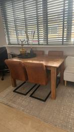 Mooie robuuste Houten tafel (loods 5), Huis en Inrichting, Tafels | Eettafels, Ophalen, 200 cm of meer, 50 tot 100 cm, Zo goed als nieuw