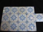 13 antieke tegels 15x15 art deco rond 1900 gemaakt, Antiek en Kunst, Ophalen of Verzenden