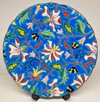 Emaux de Longwy Art Deco stijl sierbord floraal decor 652., Ophalen of Verzenden