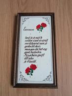 Antiek Wandtegeltje met spreuk, Ophalen of Verzenden, Gebruikt