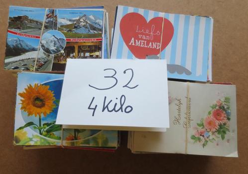 (Partij 32) (K) 4 kilo allerhande ansichtkaarten, Verzamelen, Ansichtkaarten | Themakaarten, Gelopen, Overige thema's, Ophalen