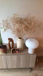 Decoratieve vaas met droogboeket, Huis en Inrichting, Overige kleuren, Ophalen of Verzenden, Minder dan 50 cm, Glas