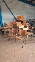 220 vintage SCHOOL horeca INDUSTRIËLE stoelen opruiming!, Ophalen of Verzenden, Gebruikt, Vijf, Zes of meer stoelen