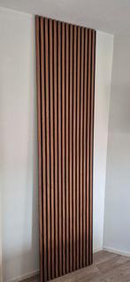 Wandpaneel/lattenwand acoustisch, walnootkleur, Ophalen, Zo goed als nieuw