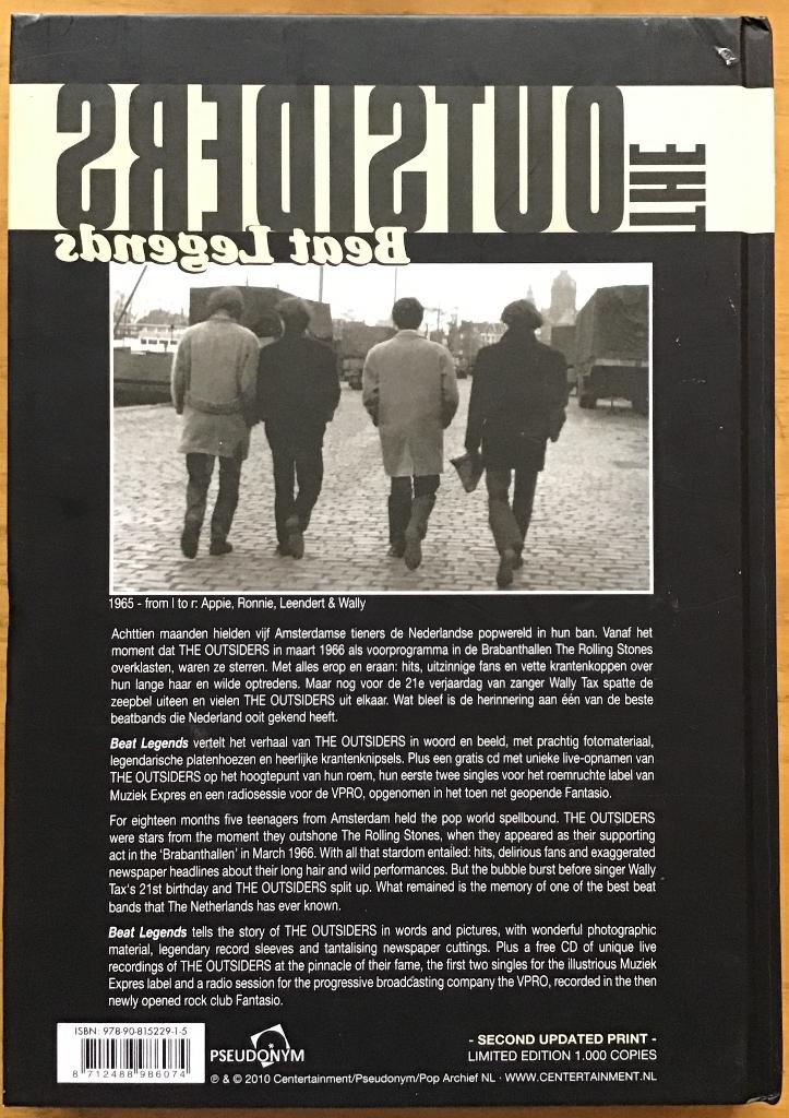 Outsiders, Beat Legends (boek + CD) Beperkte oplage., Boeken, Muziek, Zo goed als nieuw, Artiest, Ophalen of Verzenden