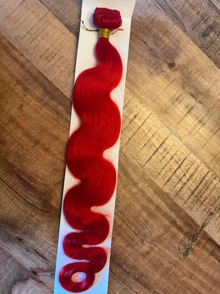 Rode Micro Weave Extensions - 100% Echt Haar, Sieraden, Tassen en Uiterlijk, Uiterlijk | Haarverzorging, Nieuw, Pruik of Haarverlenging