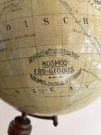 Antieke, globe, wereldbol, Kosmos Stuttgart met kompas, 1928, Gebruikt, ..., Ophalen of Verzenden, ...