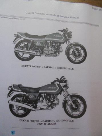 Ducati Darmah Service manual beschikbaar voor biedingen