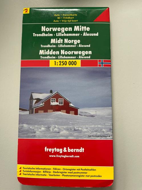 Autokaart Wegenkaart Noorwegen midden landkaart routekaart, Boeken, Atlassen en Landkaarten, Zo goed als nieuw, Landkaart, Duitsland