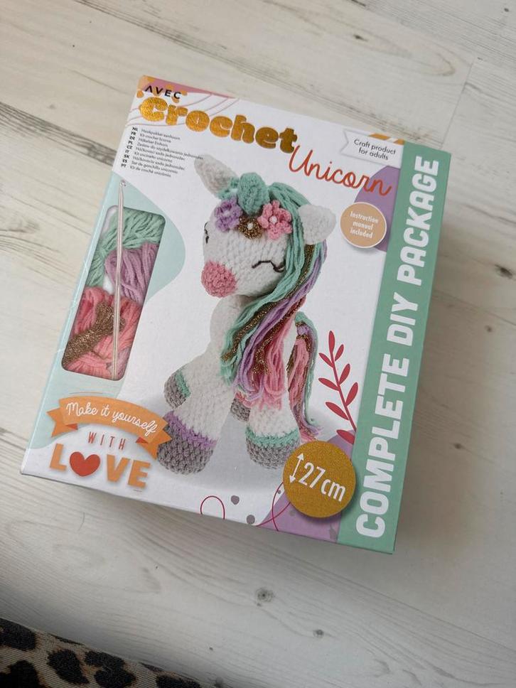 Haakpakket Eenhoorn - Nieuw in doos!, Hobby en Vrije tijd, Breien en Haken, Nieuw, Haken, Patroon of Boek, Ophalen of Verzenden