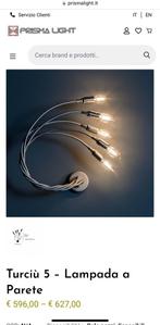 Design CATELLANI & SMITH plafond of wandlamp NIKKEL 2 maal, Ophalen of Verzenden