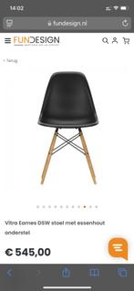 Vitra Eames DSW zwart 4 stuks, Huis en Inrichting, Stoelen, Ophalen, Kunststof, Gebruikt, Zwart