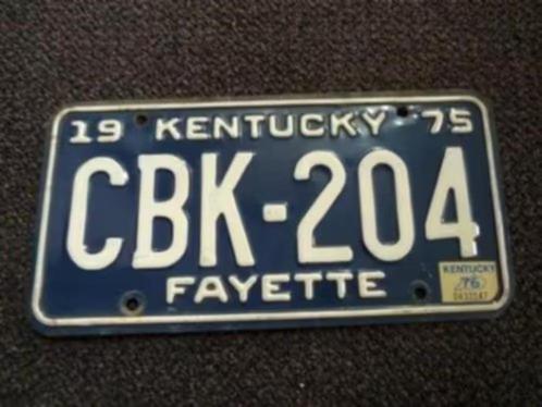 Kentekenplaat licenseplate Kentucky Fayette 1975 USA, Verzamelen, Automerken, Motoren en Formule 1, Gebruikt, Auto's, Verzenden