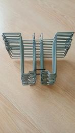Rek met Ophangbeugels (12x) voor LP's of lectuur ikea jerker, Ophalen, Gebruikt