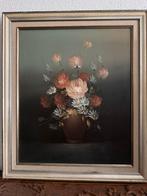 Olieverf afbeelding van stilleven bloemen in vaas., Antiek en Kunst, Kunst | Schilderijen | Klassiek, Ophalen