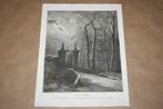 Antieke gravure - Gevallen grootheid (Louis Apol) - 1875 !!, Ophalen of Verzenden
